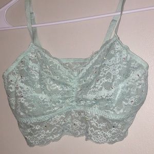 Victoria’s Secret pink blue lace bralette